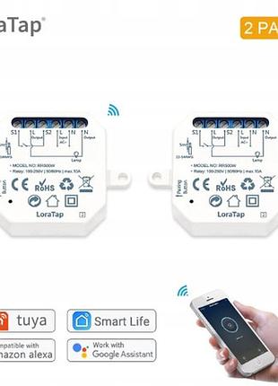 Розумний вбудований релейний вимикач loratap rr500w