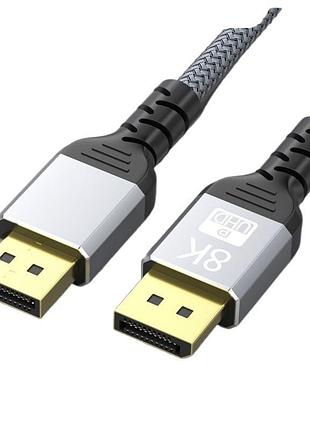 Кабель sniokco 8k displayport - displayport 3м