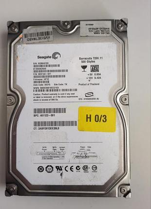 Донор hdd seagate st3500620as h03 100466725 rev a