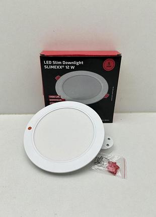 Врізний світильник red led slim downlight slimexx 12w 2700-4000k ø150mm