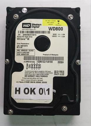 Донор hdd wd800jd 23jnc0 h01 2060-701293-001 rev a