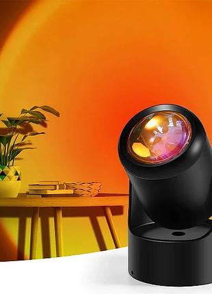 Проекційний світильник sunset lamp mini жовтий захід сонця 19077