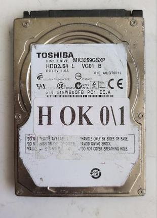 Донор hdd toshiba mk3259gsxp h01 g002825a