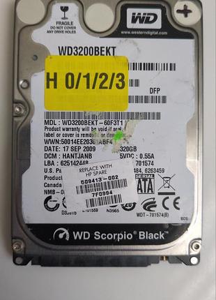 Донор hdd wd3200bekt 60pvmt0 h0123 2060-701574-001 rev a