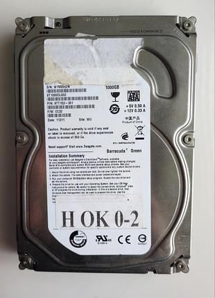 Донор hdd seagate st1000dl002 h012 100617465 rev a