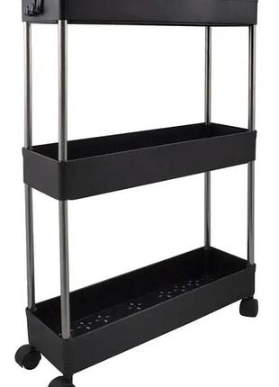 Мобільний стелаж-органайзер 3 яруси на колесиках (storage trolley)
