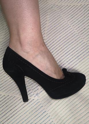 Туфлі замша з шкірою lebonmarche франція р. 36