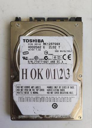 Донор hdd toshiba mk1237gsx h0123 g58001851000-a