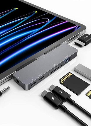 Концентратор usb c hub 7 in 1 для ipad pro