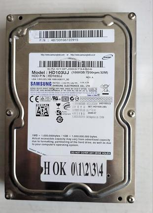 Донор hdd samsung hd103uj h01234 bf41-00206b