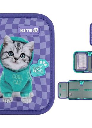 Пенал без наповнення kite studio pets sp25-622-2, 1 відділення, 2 відворот
