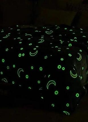 Детское флуоресцентное одеяло звёзды magic blanket 100х150 розовое top shop ua_
