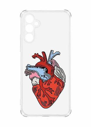 Чехол с утолщенными углами на samsung galaxy a55 (a556) :: сердце анатомическое (принт 250)
