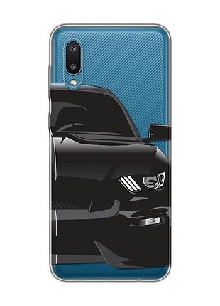 Прозорий чохол на samsung galaxy a02/a022 (2021) авто чорне (принт 232)