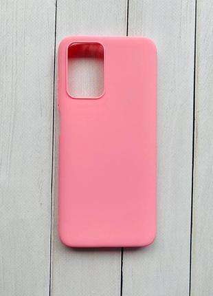 Силиконовый матовый чехол на xiaomi redmi 10 розовый