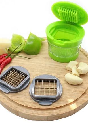Пресс для чеснока garlic chopper зеленый top shop ua_