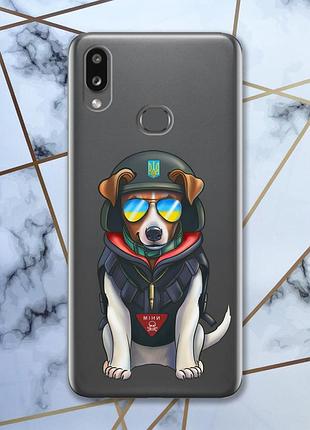 Прозрачный чехол на samsung galaxy а10s / a107 :: пёс патрон (принт 4)