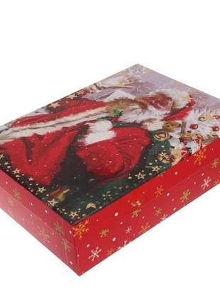Коробка упаковочная подарочная санта s-27.5*19.5*7.5см box-8990 top shop ua_