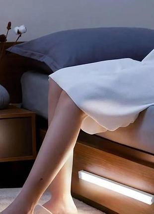 Светильник подвесной аккумуляторный на магнитах 30см с датчиком движения cabinet light белый top shop ua_