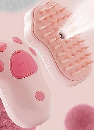 Щетка паровая для шерсти животных pet spa розовая top shop ua_