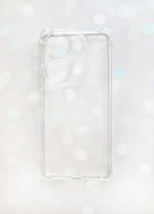 Прозрачный силиконовый чехол с утолщёнными углами на xiaomi redmi note 13 pro 4g