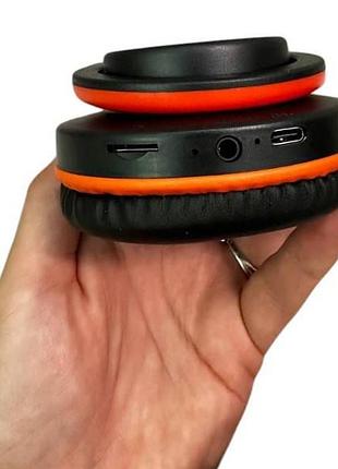 Бездротові навушники bluetooth з котячими вушками led to-99 чорні з червоним top shop ua_