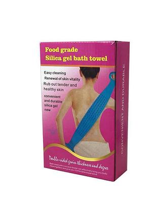 Двухсторонняя силиконовая мочалка silica gel bath brush ( розовая ) top shop ua_