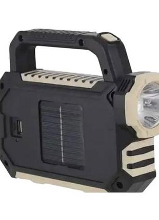 Светодиодный фонарь led cob hs8029 с аккумулятором и солнечной панелью белый top shop ua_