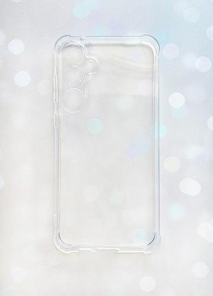 Прозрачный силиконовый чехол с утолщенными углами на samsung galaxy a55 (a556)