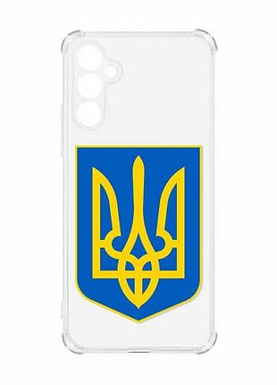 Чехол с утолщенными углами на samsung galaxy a55 (a556) :: тризуб украина (принт 256)