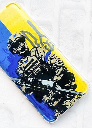 Чехол с утолщёнными углами на xiaomi redmi note 7/note 7 pro солдат (принт 350) 2