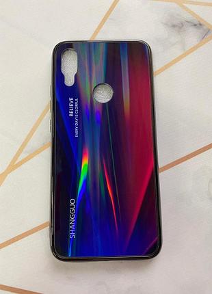 Защитный глянцевый чехол gradient для xiaomi redmi 7 красный