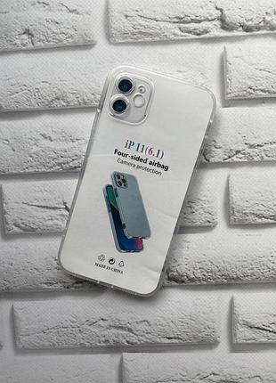 Прозрачный силиконовый чехол с защитой камеры для apple iphone 11