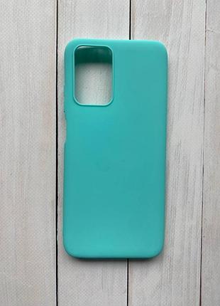 Силиконовый матовый чехол на xiaomi redmi 10 бирюзовый