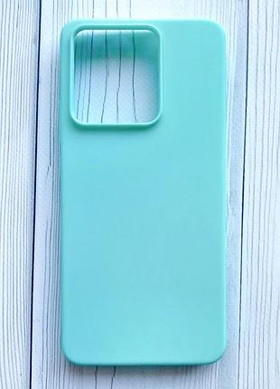Силіконовий матовий чохол на xiaomi redmi note 13 pro 4g бірюзовий