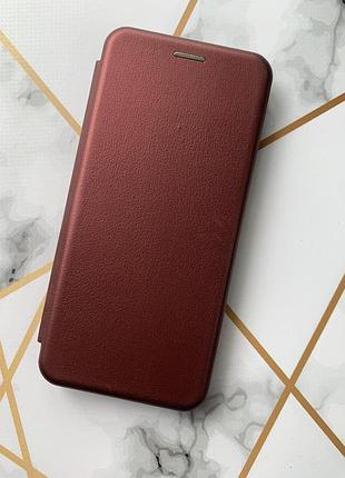 Чехол-книжка на xiaomi redmi note 7/ redmi note 7 pro бордовый