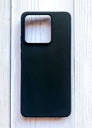 Силіконовий матовий чохол на xiaomi redmi note 13 pro 4g чорний