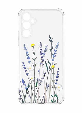 Чехол с утолщенными углами на samsung galaxy a55 (a556) :: полевые цветы (принт 270)