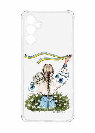 Чехол с утолщенными углами на samsung galaxy a55 (a556) :: девушка с лентой (принт 17)