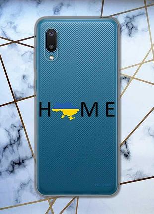 Прозрачный чехол на samsung galaxy a02 / a022 (2021) :: дом украина (принт 72)
