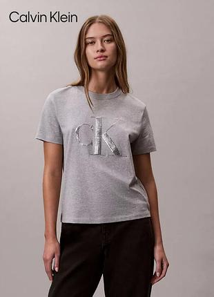 Серая футболка calvin klein оригинал размер xl