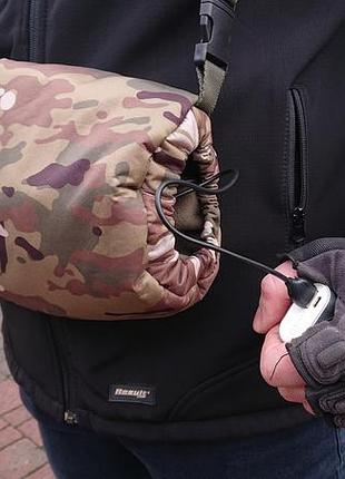 Муфта для всу з додатковим підігрівом/ мужская муфта для рук с подогревом usb от power bank мулиьткам