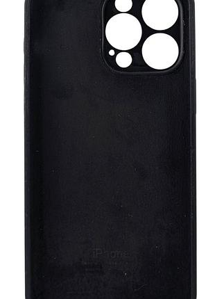 Чехол silicone case box для apple iphone 14 pro max бампер soft touch с микрофиброй черный (без лого) 2