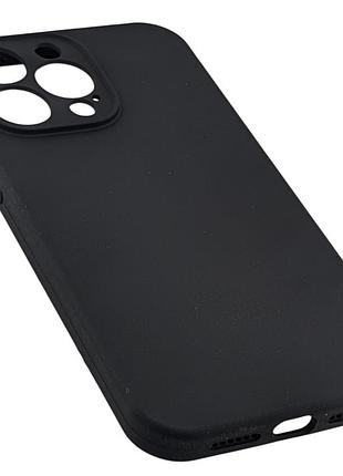 Чехол silicone case box для apple iphone 14 pro max бампер soft touch с микрофиброй черный (без лого) 3