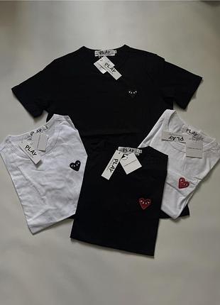‼️акція‼️ футболка comme des garçons / чорна футболка comme des garçons/ футболка cdg play/ футболка на літо