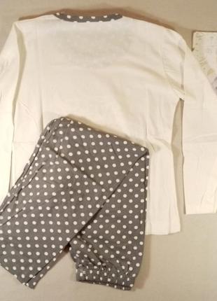Детская белая пижама с совушкой на 8-9 лет, пижама для девочки2 фото