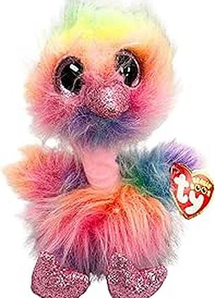 Мягкая игрушка ty beanie boo’s страус аша (asha)