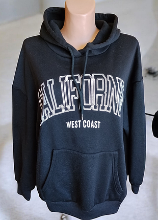 Черный оверсайз худи california west coast 💥 2