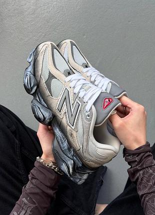 Женские кроссовки new balance 9060 grey 1950 беланс серого цвета