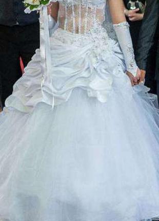 Свадебное платье 1500грн.!3 фото